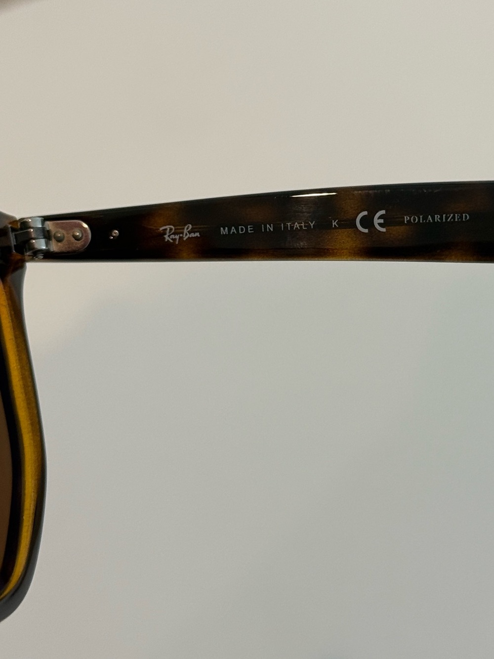 Ray-Ban Tortoiseshell Round Sunglasses - Havana Brown Polarized Lenses - RB4306 - Picture 6 of 7